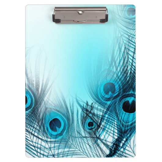 Peacock Feathers Klemmbrett (Vorderseite)