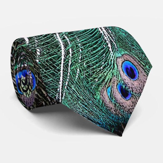 Peacock Feathers Krawatte (Gerollt)