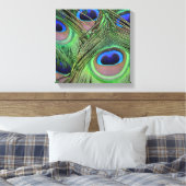 Peacock Feathers Leinwanddruck (Insitu (Schlafzimmer))