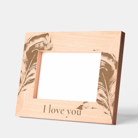 Peacock Feathers Liebe Geätzte Rahmen (Links)