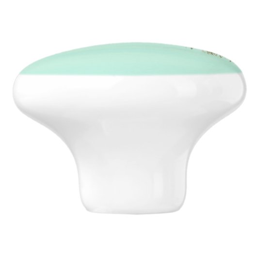 Peacock Feathers & Lights Rustikaler Chic Elegante Keramikknauf (Seitenansicht)