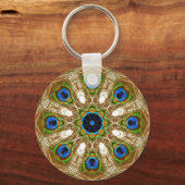 Peacock Feathers Magic Circle Schlüsselanhänger (Vorderseite)