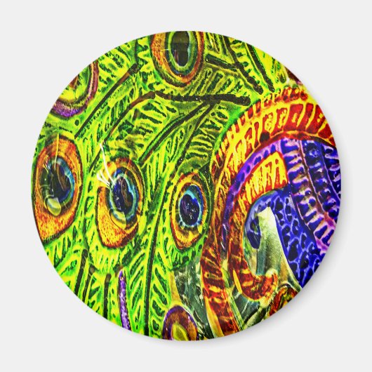 Peacock Feathers Magnet (Vorne)