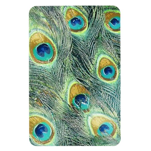 PEACOCK FEATHERS Magnet (Vertikal)