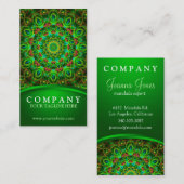 Peacock Feathers Mandala Visitenkarte (Vorne/Hinten)