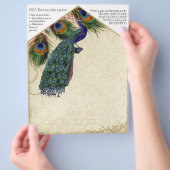 Peacock & Feathers Matching DIY Envelope Liners Flyer (Hand)