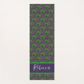 Peacock Feathers Monogram Name Yoga Mats Yogamatte (Vorderseite)