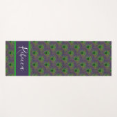Peacock Feathers Monogram Name Yoga Mats Yogamatte (Vorderseite (Horizontal))
