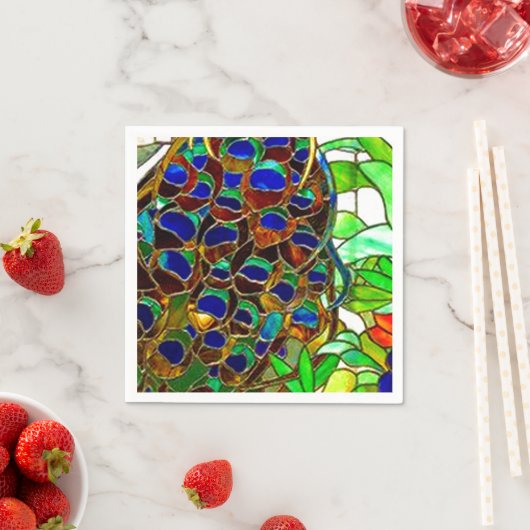 Peacock Feathers Mosaic-Fenster Serviette (Beispiel)