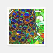 Peacock Feathers Mosaic-Fenster Serviette (Vorderseite)