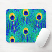 Peacock Feathers Mousepad (Mit Mouse)
