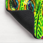 Peacock Feathers Mousepad (Ecke)