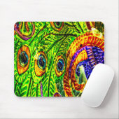 Peacock Feathers Mousepad (Mit Mouse)