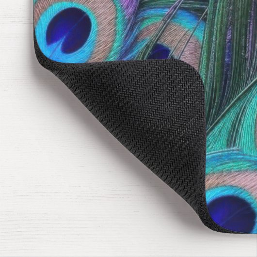 Peacock Feathers Mousepad (Ecke)
