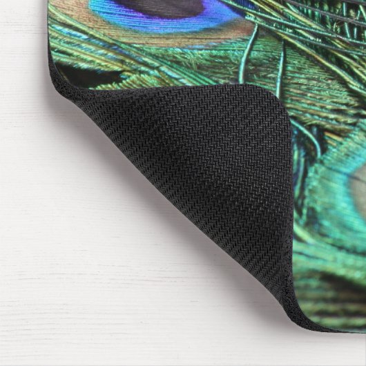 Peacock Feathers Mousepad (Ecke)