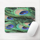 Peacock Feathers Mousepad (Mit Mouse)