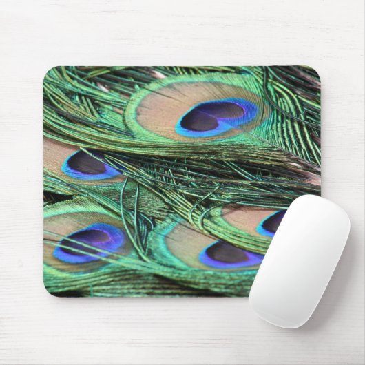 Peacock Feathers Mousepad (Mit Mouse)