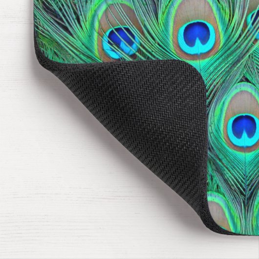 Peacock Feathers Mousepad (Ecke)