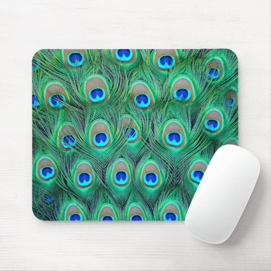 Peacock Feathers Mousepad (Mit Mouse)