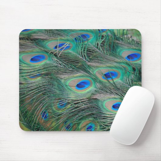 Peacock Feathers Mousepad (Mit Mouse)