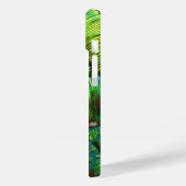 Peacock feathers nah-up aqua iphone case (Rückseite / Links)