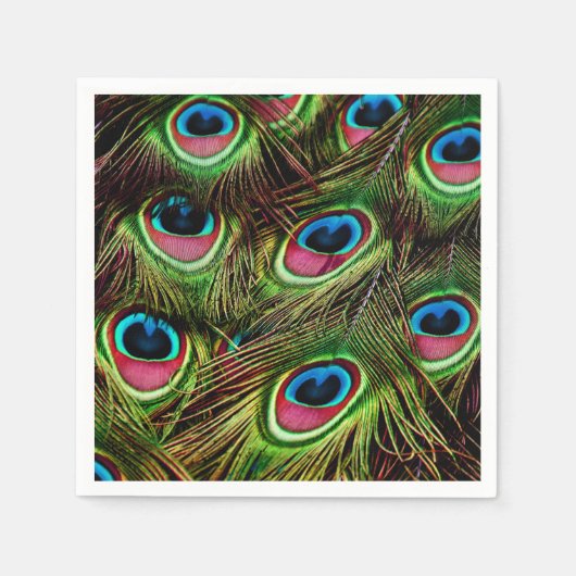 Peacock Feathers Napkins Serviette (Vorderseite)