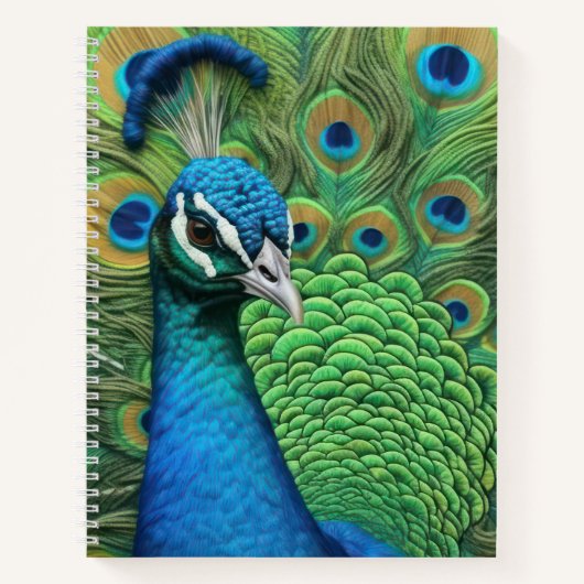Peacock Feathers Notizblock (Vorderseite)