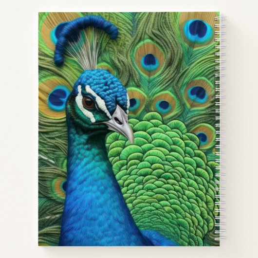 Peacock Feathers Notizblock (Rückseite)