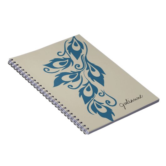 Peacock Feathers Notizblock (Rechte Seite)