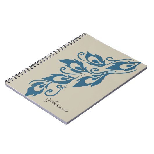 Peacock Feathers Notizblock (Linke Seite)