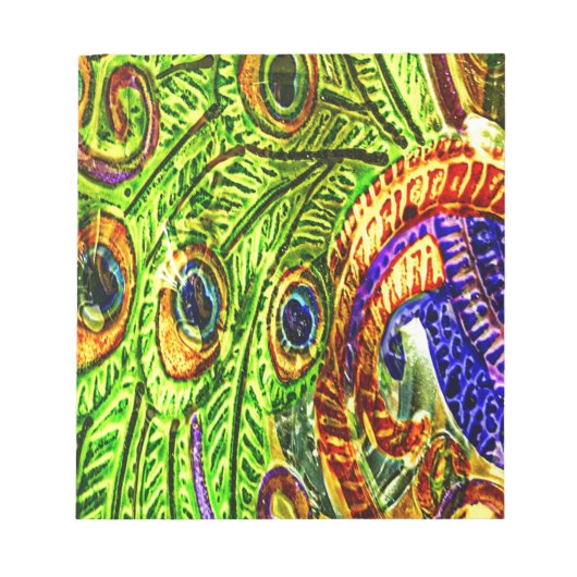 Peacock Feathers Notizblock (Vorderseite)