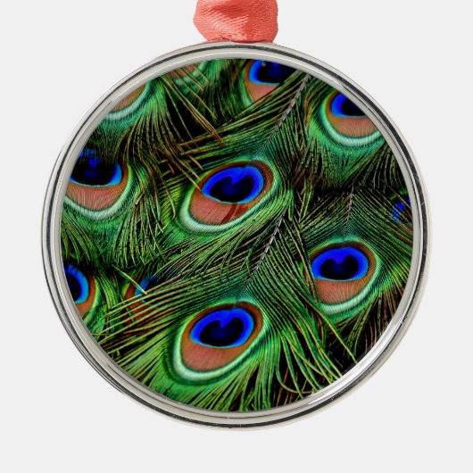 Peacock Feathers Ornament Aus Metall (Vorne)
