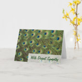 Peacock Feathers Pattern-Beileid Karte (Gelbe Blume)