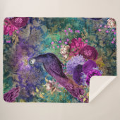 Peacock Feathers Peacocks Elegante Trendy Blanket Sherpadecke (Vorderseite (Horizontal))