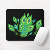 Peacock Feathers | Pfauenvögel | Art Mousepad (Mit Mouse)