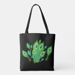 Peacock Feathers Pfauenvögel Mode Tasche