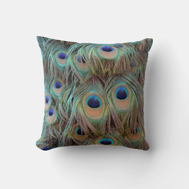 Peacock Feathers Pillow Kissen (Vorderseite)