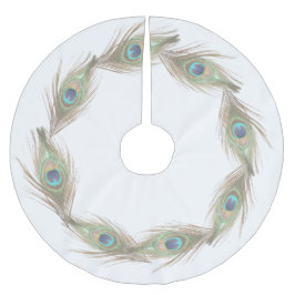 Peacock Feathers Polyester Weihnachtsbaumdecke