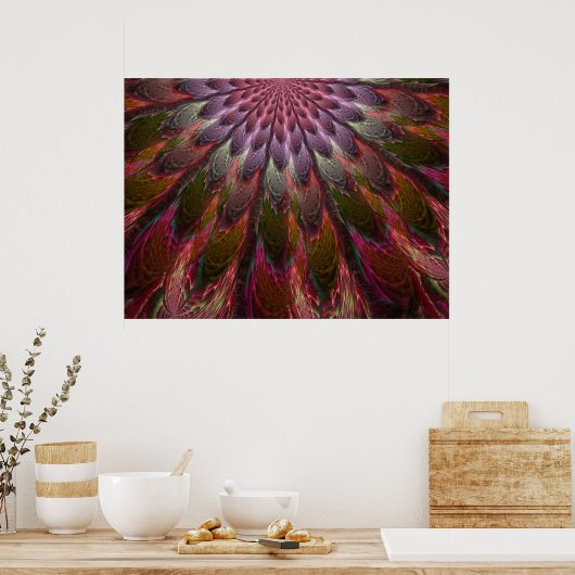 Peacock Feathers Poster (Küche)