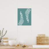 Peacock Feathers Poster (Küche)