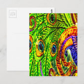 Peacock Feathers Postkarte (Vorne/Hinten)