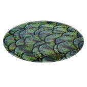 Peacock Feathers Round Cutting Board Schneidebrett (Ecke)