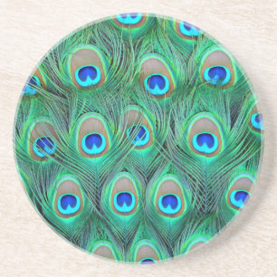 Peacock Feathers Sandstein Untersetzer