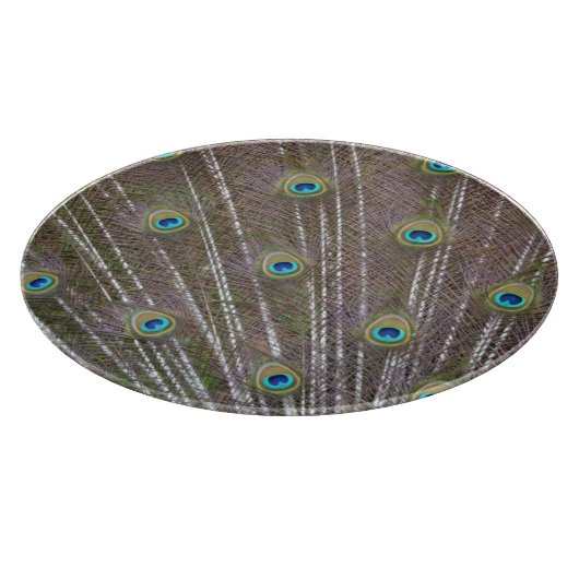 Peacock Feathers Schneidebrett (Ecke)