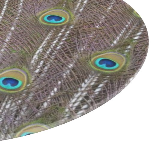 Peacock Feathers Schneidebrett (Ecke)