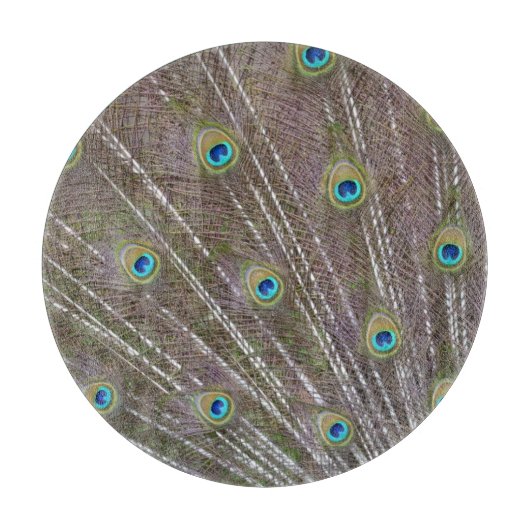 Peacock Feathers Schneidebrett (Vorderseite)