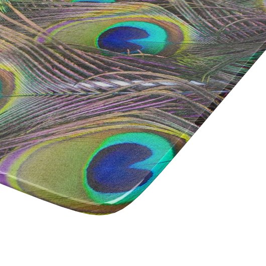 Peacock Feathers Schneidebrett (Ecke)