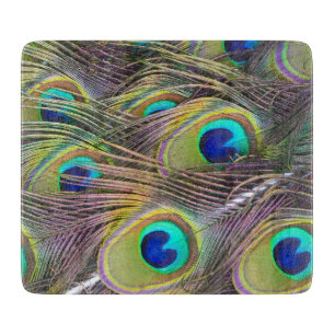 Peacock Feathers Schneidebrett
