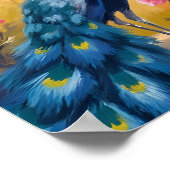 Peacock Feathers Schönes Tier Poster (Ecke)