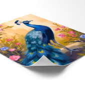 Peacock Feathers Schönes Tier Poster (Ecke)